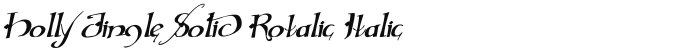 Holly Jingle Solid Rotalic Italic