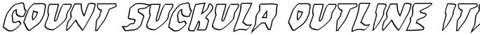 Count Suckula Outline Italic Outline Italic