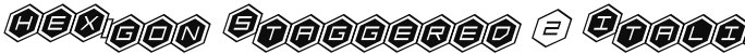 HEX:gon Staggered 2 Italic Italic