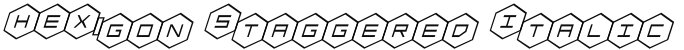 HEX:gon Staggered Italic Italic