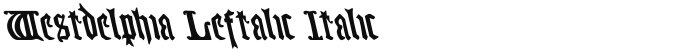 Westdelphia Leftalic Italic