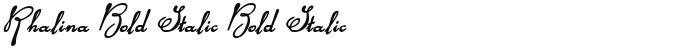 Rhalina Bold Italic Bold Italic