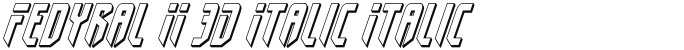 Fedyral II 3D Italic Italic