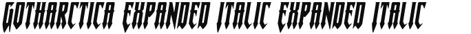 Gotharctica Expanded Italic Expanded Italic