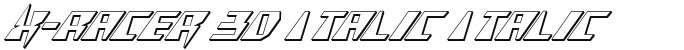 X-Racer 3D Italic Italic