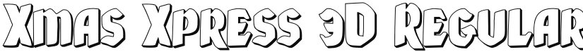 Xmas Xpress 3D font download
