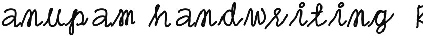 anupam handwriting font download