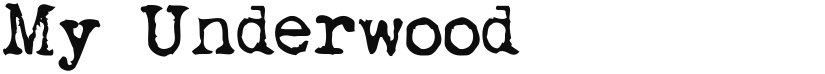 My Underwood font download