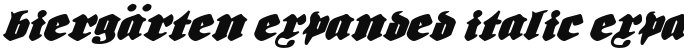 Biergärten Expanded Italic Expanded Italic