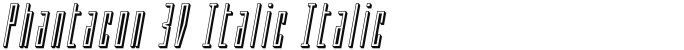 Phantacon 3D Italic Italic