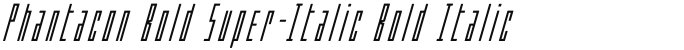 Phantacon Bold Super-Italic Bold Italic