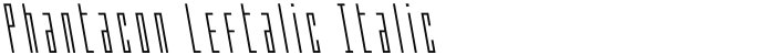 Phantacon Leftalic Italic