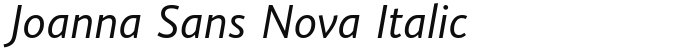 Joanna Sans Nova Italic