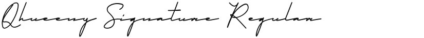 Qhueeny Signature font download