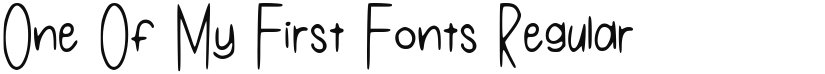One Of My First Fonts font download