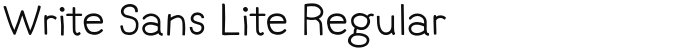 Write Sans Lite Regular