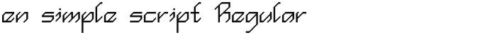 en simple script Regular