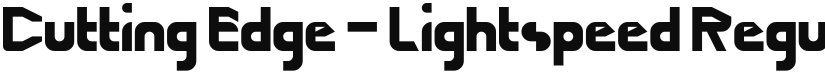 Cutting Edge - Lightspeed font download