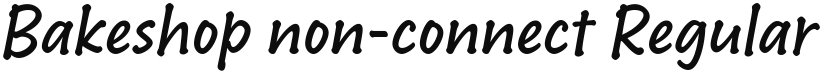 Bakeshop non-connect font download
