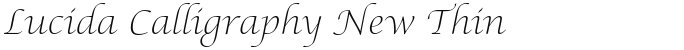 Lucida Calligraphy New Thin