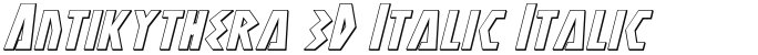 Antikythera 3D Italic Italic