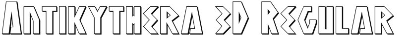 Antikythera 3D font download