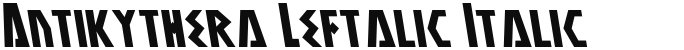 Antikythera Leftalic Italic