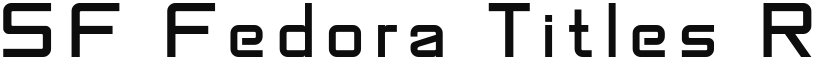 SF Fedora Titles font download