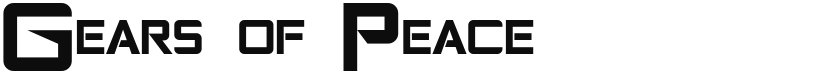 Gears of Peace font download