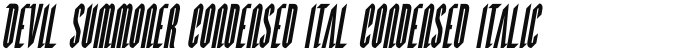 Devil Summoner Condensed Ital Condensed Italic