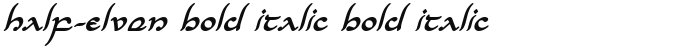 Half-Elven Bold Italic Bold Italic