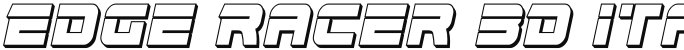 Edge Racer 3D Italic Italic