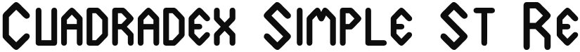 Cuadradex Simple St font download