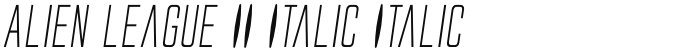 Alien League II Italic Italic