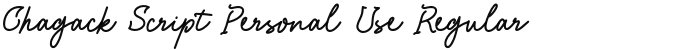 Chagack Script Personal Use Regular