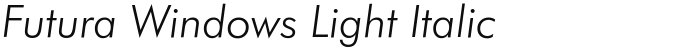 Futura Windows Light Italic