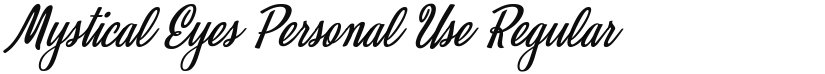 Mystical Eyes Personal Use font download