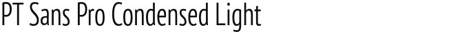 PT Sans Pro Condensed Light