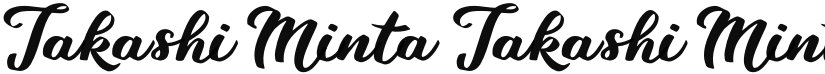 Takashi Minta font download
