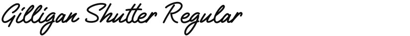 Gilligan Shutter font download