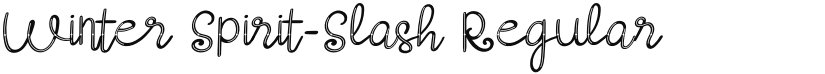 Winter Spirit-Slash font download