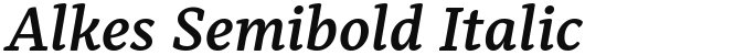 Alkes Semibold Italic