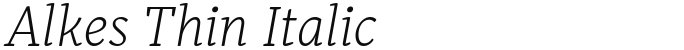 Alkes Thin Italic