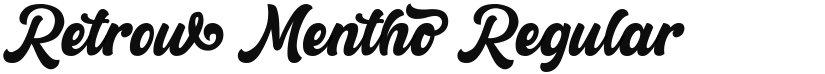 Retrow Mentho font download