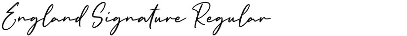 England Signature font download