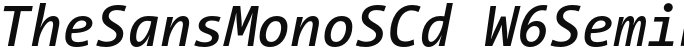 TheSansMonoSCd W6SemiBold Italic