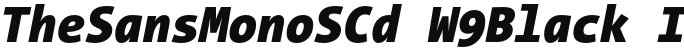 TheSansMonoSCd W9Black Italic