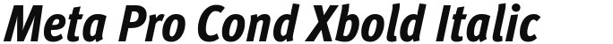 Meta Pro Cond Xbold Italic