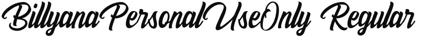 BillyanaPersonalUseOnly font download