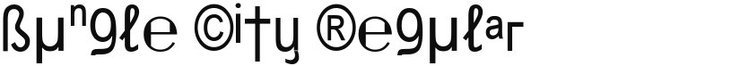 Bungle City font download